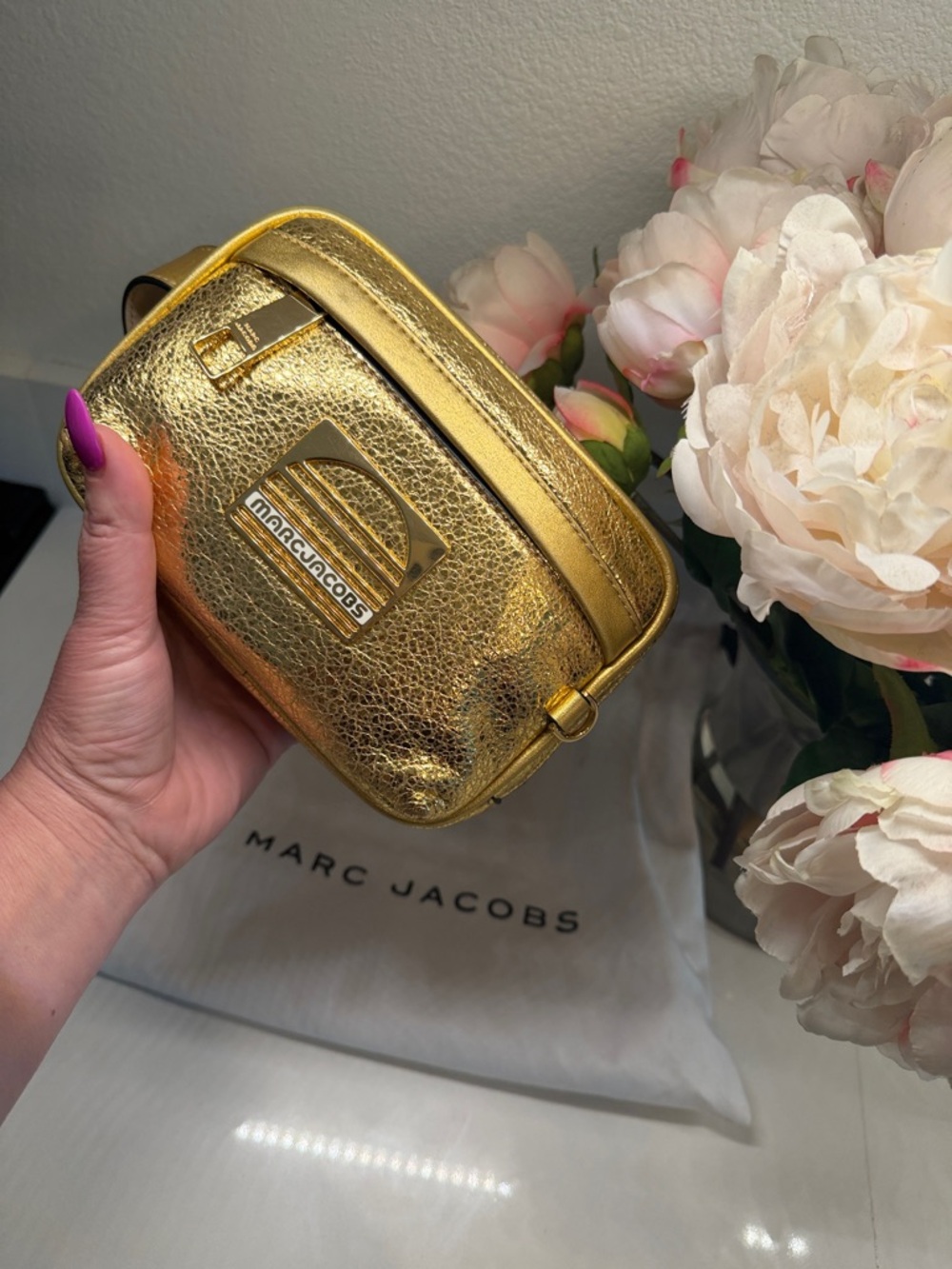 Marc Jacobs Gold Metallic Belt Bag
